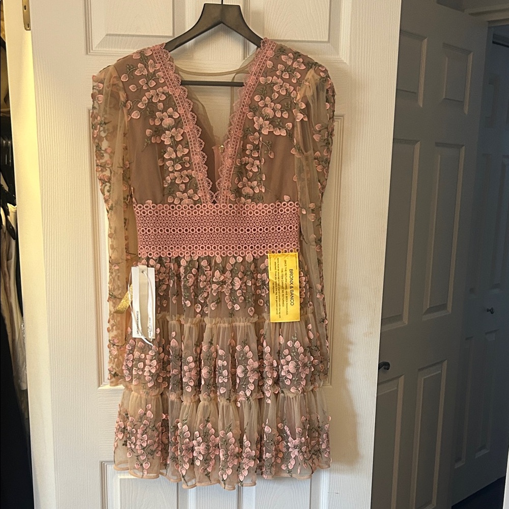 Bronx and Banco Megan mini dress in rose